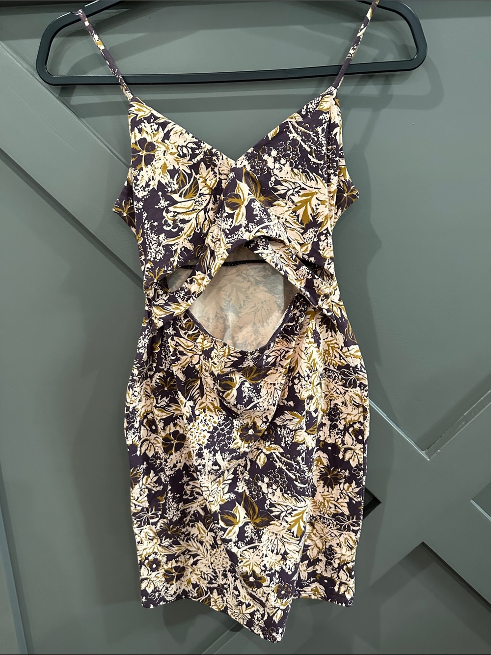 Free People Floral Cutout Mini Dress
